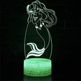 3D lampe- havfrueform