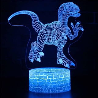 Dinosaur 3D lampe - bordlampe