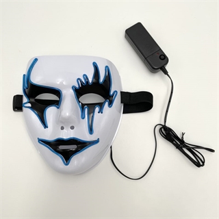 El-wire maske med blåt lys