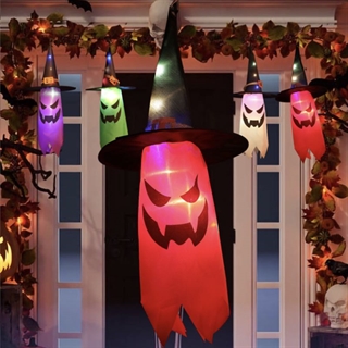 Halloween lyskæde med farverige spøgelser - 3 m