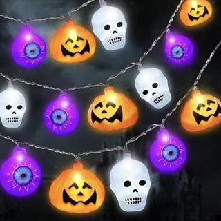 Halloween lyskæde med spøgelser og multifarvet lys  -1,5 m, 3 m