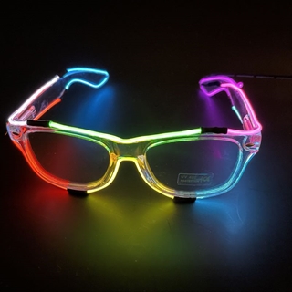 LED brille med farverige lys 