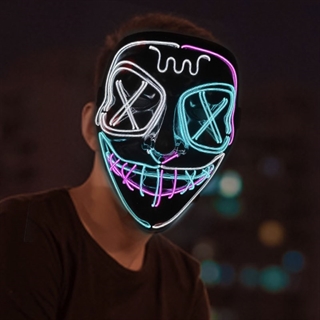 LED maske med multifarvet lys