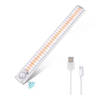 LED skabslampe med sensor - Genopladelig - 30 cm 120 lys