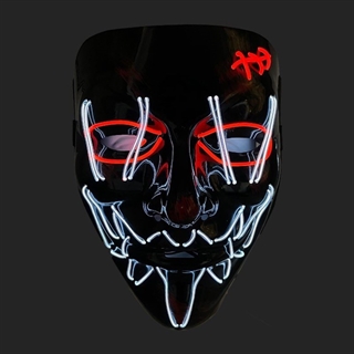 LED masker med rødt og hvidt lys