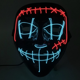 LED-maske med rødt og blåt lys