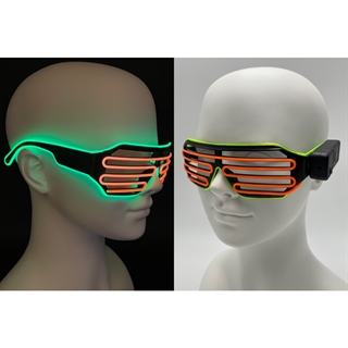 Trådløs gitterbrille med grønt og orange lys
