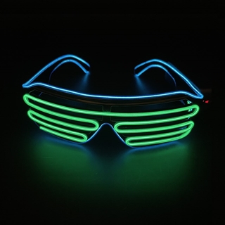 Trådløs LED brille med grønt og blåt lys