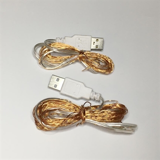 USB kobber lyskæde 5 m eller 10 m - Kobberfarvet