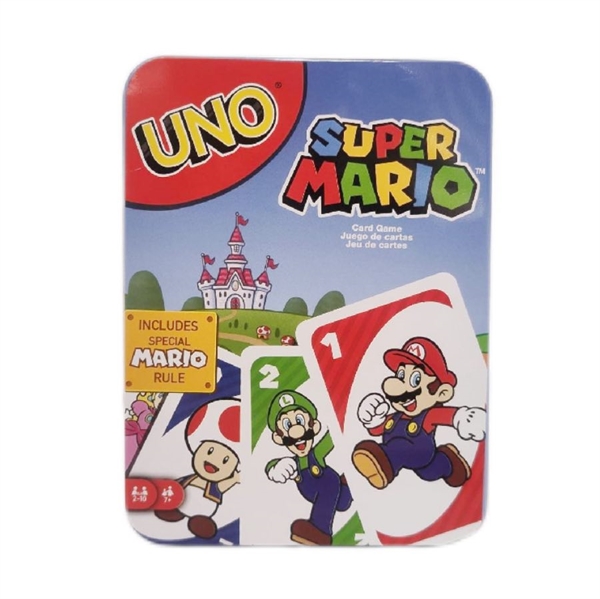  Super Mario UNO kortspil med jernboks