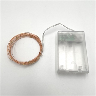  LED kobber lyskæde - Batteridrevet - 2 m 20 lys - Kobberfarvet