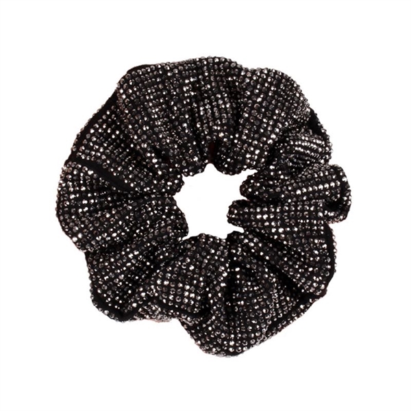  Scrunchies med sort rhinestones