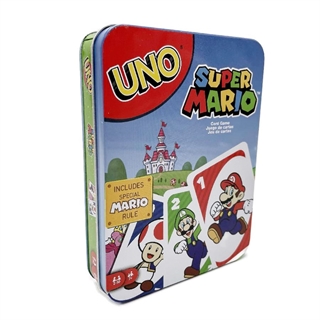  Super Mario UNO kortspil med jernboks