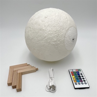 3D print månelampe med fjernbetjening - Ø 22 cm