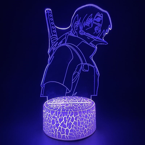 Anime Itachi Uchiha 3D lampe med fjernbetjening - Dæmpbar