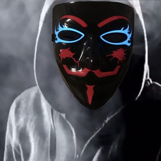 Anonymous maske med LED lys