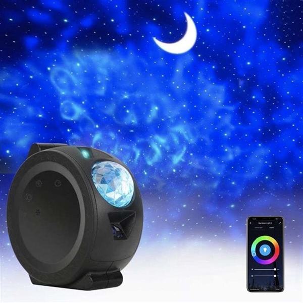 App styret stjernehimmel projektorlampe – Sort