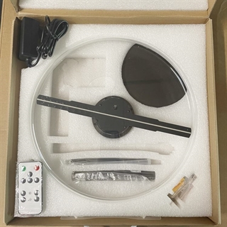 App-styret 3D hologram reklame display med stativ - Ø 29 cm