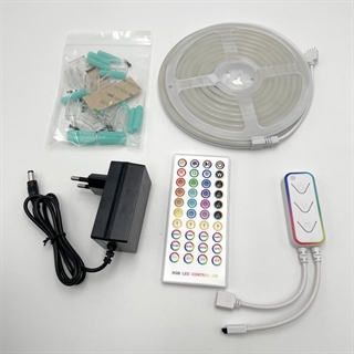 App-styret LED RGB neon strip med fjernbetjening - 3m 324 lys