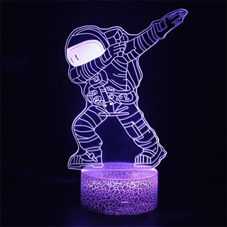 Astronaut 3D LED-lampe – dæmpbar natlampe med 16 lysfarver og fjernbetjening