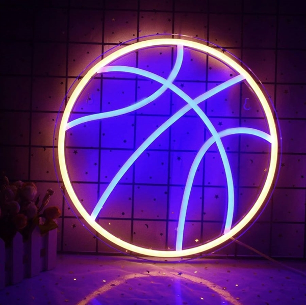Basketball LED neonlampe - Dæmpbar
