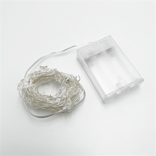 LED kobberlyskæde med stjerner – 4 m