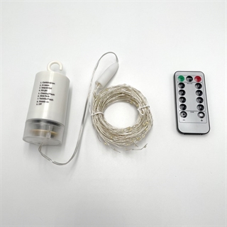 Batteridrevet LED vandfald lyskæde med fjernbetjening - 200 lys