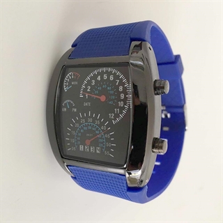 Digital armbåndsur med blåt lys