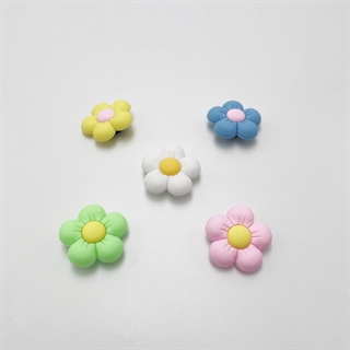 Blomster Charms til Crocs – 5-pak i pastelfarver
