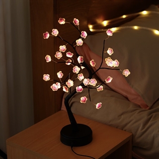 Blomstertræ lampe - varmt hvidt lys