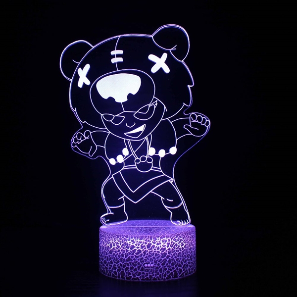 Brawl Stars Nita 3D lampe med fjernbetjening - 16 lysfarver - dæmpbar