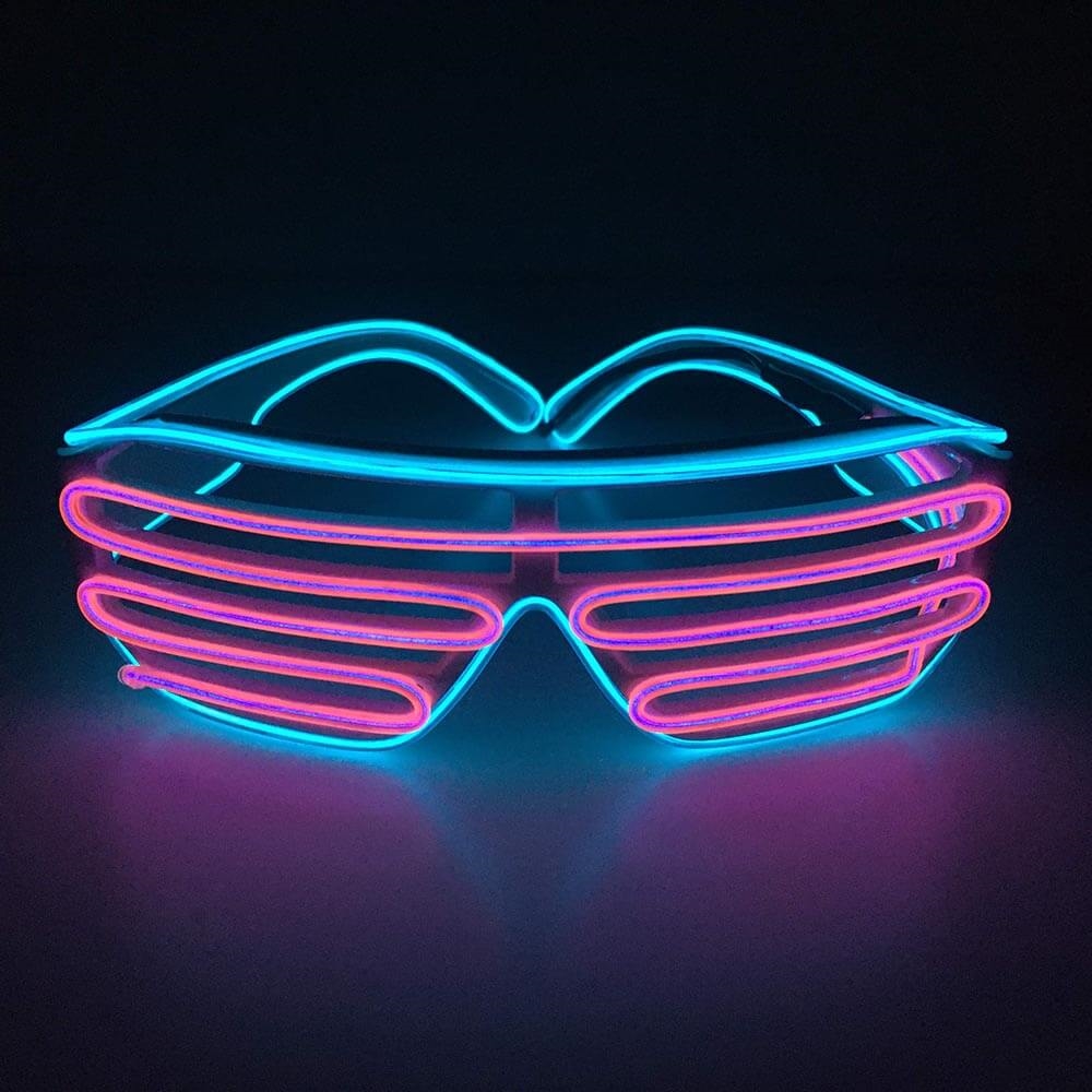ale grus ler Gitter briller med lys - LED festbriller - ledide.dk
