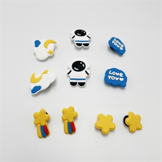 Skocharms til Crocs – Rumtema med astronaut, 10 dele