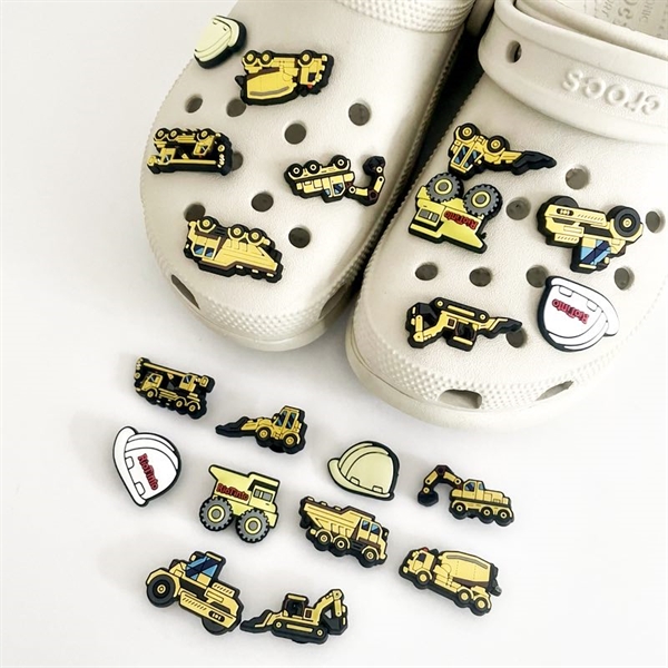 Charms til Crocs med arbejdsmaskiner - 10 stk