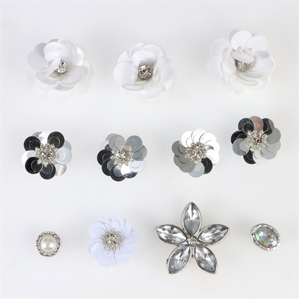Crocs charms med blomster og perler – 11 stk.