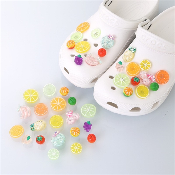 Crocs charms med frugttema 20 stk.