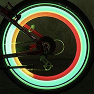 Cykel​​​​​​​hjullygte med farverige lys - 2 stk