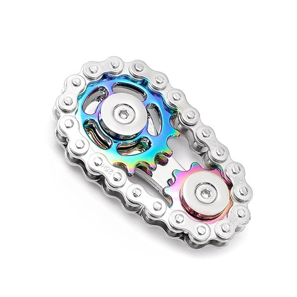 Cykelkædegear fidget spinner - Farverig
