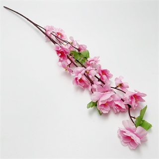 Dekorative kunstige ferskenblomster i mørk rosa – højde: 63 cm