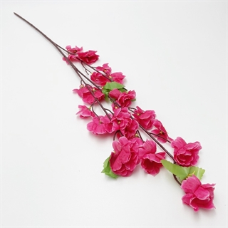 Dekorative kunstige ferskenblomster i mørk rosa – højde: 63 cm
