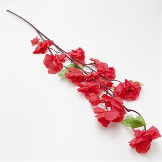 Dekorative kunstige ferskenblomster i mørk rosa – højde: 63 cm