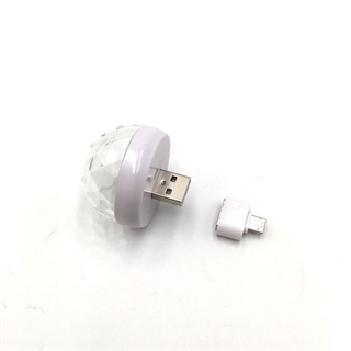 USB Discolampe med Mirco USB-konverter til Android phone