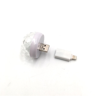 USB Discolampe med USB-konverter til iPhone