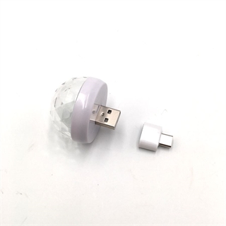 USB Discolampe med type C USB-konverter til Android phone