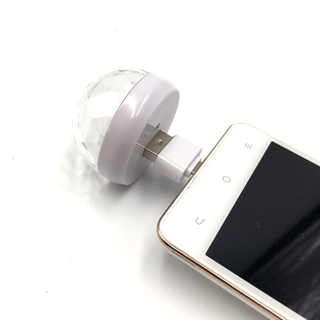 USB Discolampe med Mirco USB-konverter til Android phone