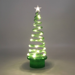 Drejende juletræ bordlampe - Batteridrevet