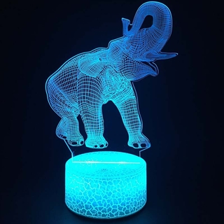 Elefant 3D lampe