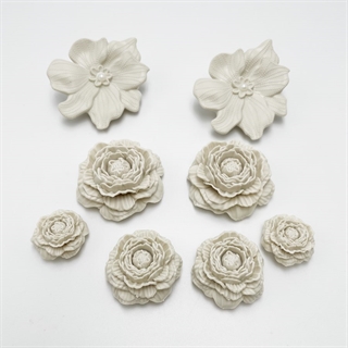 Elegante blomster charms til Crocs – 8 stk.