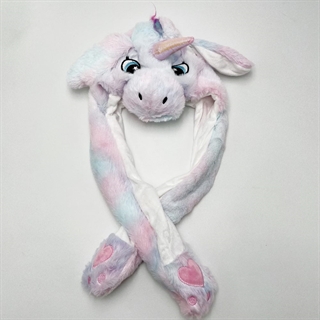 Farverig enhjørning hat med hoppeører