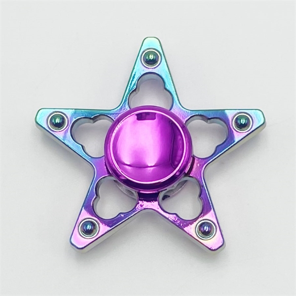 Farverige fidget spinnere i stjerneformer